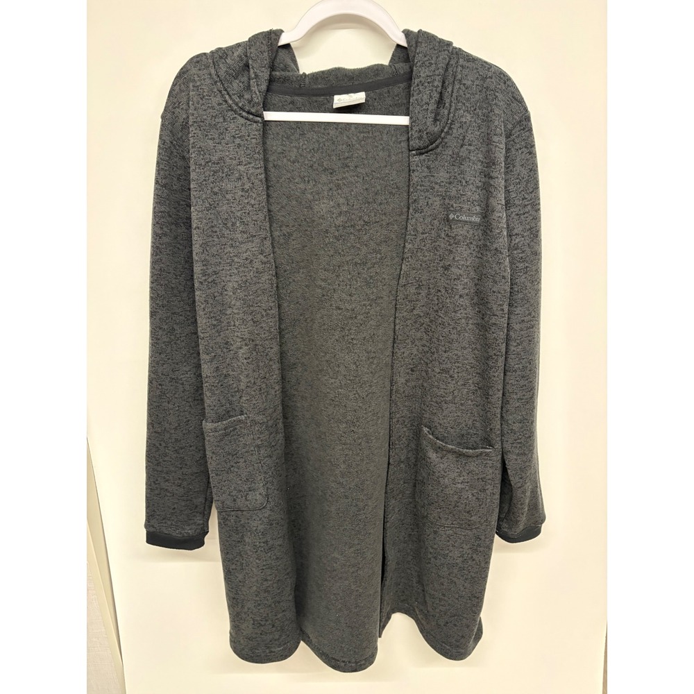 Elevated Gorpcore Outdoors Cardigan Hooded Fleece Columbia Women L Charcoal Gray
